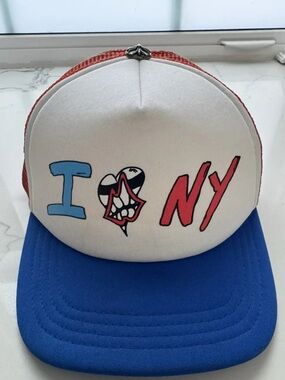 Chrome hearts I Heart NY Red White and Blue Trucker Hat